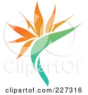 Royalty Free RF Clipart Illustration Of An Orange Flower Logo Icon 11 by elena #COLLC227316-0147