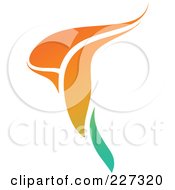 Orange Flower Logo Icon - 1