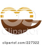 Poster, Art Print Of Coffee Logo With A Heart