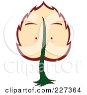 Royalty Free RF Clipart Illustration Of A Cute Tree With A Face 4 by Cherie Reve