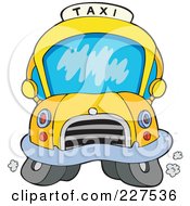 Poster, Art Print Of Frontal View Of A Taxi Cab