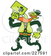 Royalty Free RF Clipart Illustration Of An Irish Man Chugging Beer by Zooco