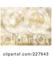 Poster, Art Print Of Background Of Golden Glittery Lights And Halftone Texture