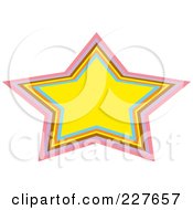 Poster, Art Print Of Yellow Urban Star Frame With Colorful Trim