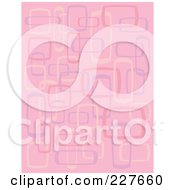 Poster, Art Print Of Pink Retro Pattern Background Of Rectangles And Squares