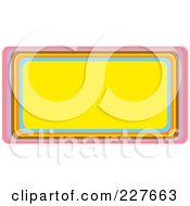 Poster, Art Print Of Yellow Urban Horizontal Rectangle Frame With Colorful Trim