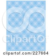 Poster, Art Print Of Blue Winter Pattern Of Snowflakes