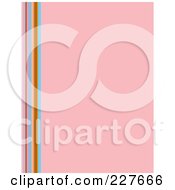 Poster, Art Print Of Pink Background With Vertical Colorful Lines On The Left Edge