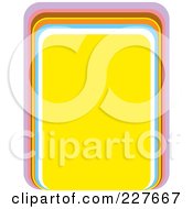 Royalty Free RF Clipart Illustration Of A Yellow Urban Frame With Colorful Trim by Andy Nortnik