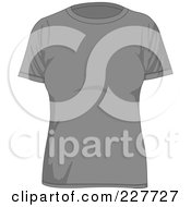 Royalty Free RF Clipart Illustration Of A Plain Gray Womens T Shirt