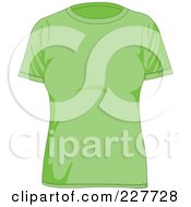 Royalty Free RF Clipart Illustration Of A Plain Green Womens T Shirt by yayayoyo