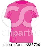 Royalty Free RF Clipart Illustration Of A Plain Pink Womens T Shirt by yayayoyo