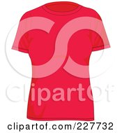 Royalty Free RF Clipart Illustration Of A Plain Red Womens T Shirt