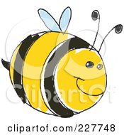 Poster, Art Print Of Cute Doodled Chubby Bee