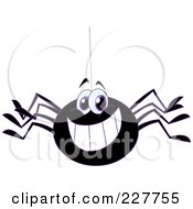 Poster, Art Print Of Happy Black Spider Grinning