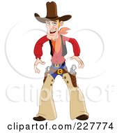 Poster, Art Print Of Western Cowboy Ready To Draw His Gun