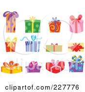 Poster, Art Print Of Digital Collage Of Colorful Gift Boxes