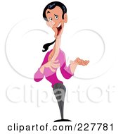 Royalty Free RF Clipart Illustration Of A Metrosexual Man Gesturing