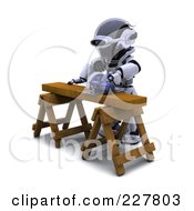 Poster, Art Print Of 3d Robot Sawing