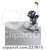 Poster, Art Print Of 3d Robot Golfing - 4