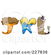 Royalty Free RF Clipart Illustration Of A Digital Collage Of Monster Letters J Through L