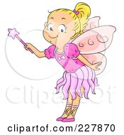 Cute Blond Girl Playing In A Fairy Costume by BNP Design Studio