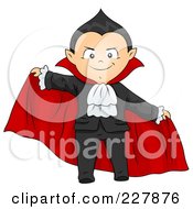 Poster, Art Print Of Halloween Boy In A Vampire Costume