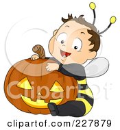 Poster, Art Print Of Halloween Boy In A Bee Costume