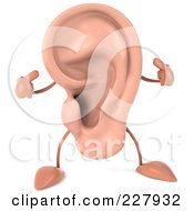Royalty Free RF Clipart Illustration Of A 3d Ear Character Pointing At Himself by Julos