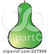 Royalty Free RF Clipart Illustration Of A Green Gourd