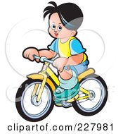 Poster, Art Print Of Boy Riding A Bike
