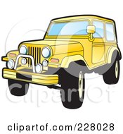 Yellow Jeep Wrangler