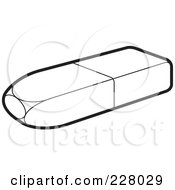 Poster, Art Print Of Coloring Page Outline Of An Eraser