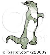 Royalty Free RF Clipart Illustration Of A Standing Mongoose