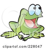 Royalty Free RF Clipart Illustration Of A Laughing Frog