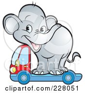 Poster, Art Print Of Cute Elephant On A Lorry Truck