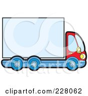 Poster, Art Print Of Big Rig With A Blank Trailer
