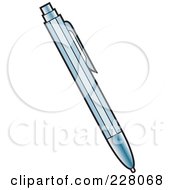 Poster, Art Print Of Blue Ballpoint Pen