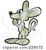 Royalty Free RF Clipart Illustration Of A Thinking Mouse by Lal Perera