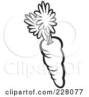 Royalty Free RF Clipart Illustration Of A Coloring Page Outline Of A Carrot