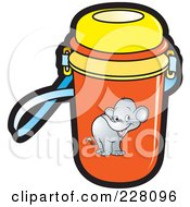 Poster, Art Print Of Water Bottle With An Elephant Graphic