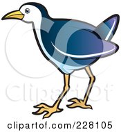 Royalty Free RF Clipart Illustration Of A Blue Water Hen 6