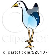 Royalty Free RF Clipart Illustration Of A Blue Water Hen 4
