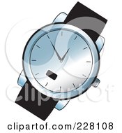 Black And Chrome Wrist Watch