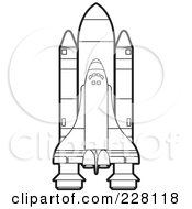 Poster, Art Print Of Coloring Page Outline Of A Shuttle