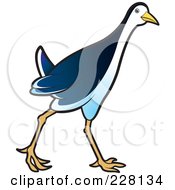 Royalty Free RF Clipart Illustration Of A Blue Water Hen 9
