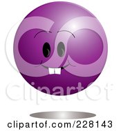 Poster, Art Print Of Grinning Purple Ball Emoticon Character