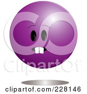 Poster, Art Print Of Purple Ball Emoticon Character