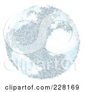 Poster, Art Print Of Blue Binary Globe