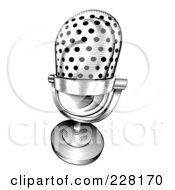 Black And White Retro Microphone
